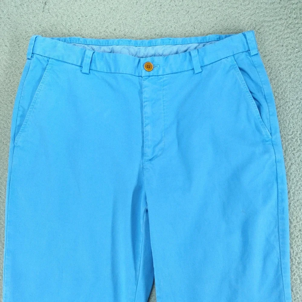Brooks Brothers Pants Mens 34x32 Blue Clark Fit Stretch Chino Cotton Casual